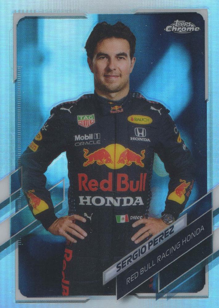 2021 Topps Chrome Formula 1 Refractor Sergio Perez #4 Red Bull Racing Honda