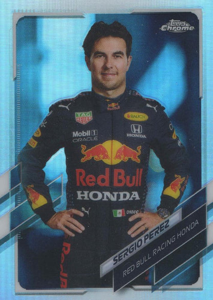 2021 Topps Chrome Formula 1 Refractor Sergio Perez #4 Red Bull Racing Honda