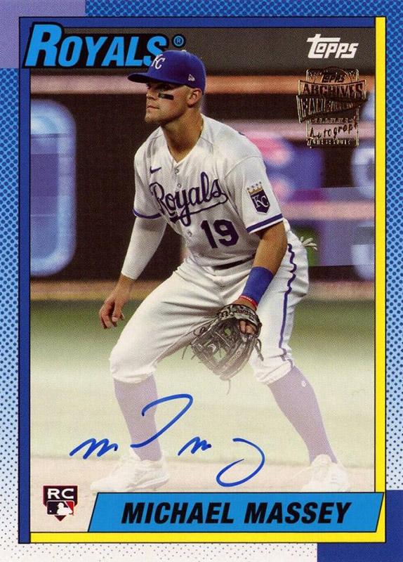 2023 Topps Archives Fan Favorites Autographs RC Michael Massey AU #90FF-MM Kansas City Royals