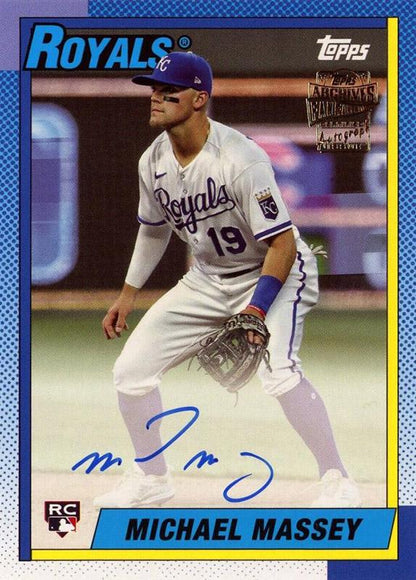2023 Topps Archives Fan Favorites Autographs RC Michael Massey AU #90FF-MM Kansas City Royals
