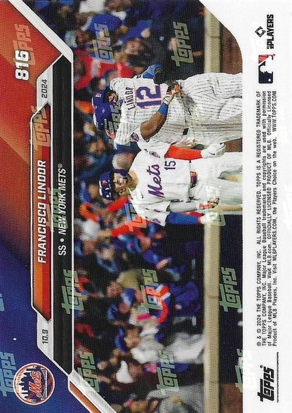 2024 Topps Now Francisco Lindor NLDS #816 New York Mets
