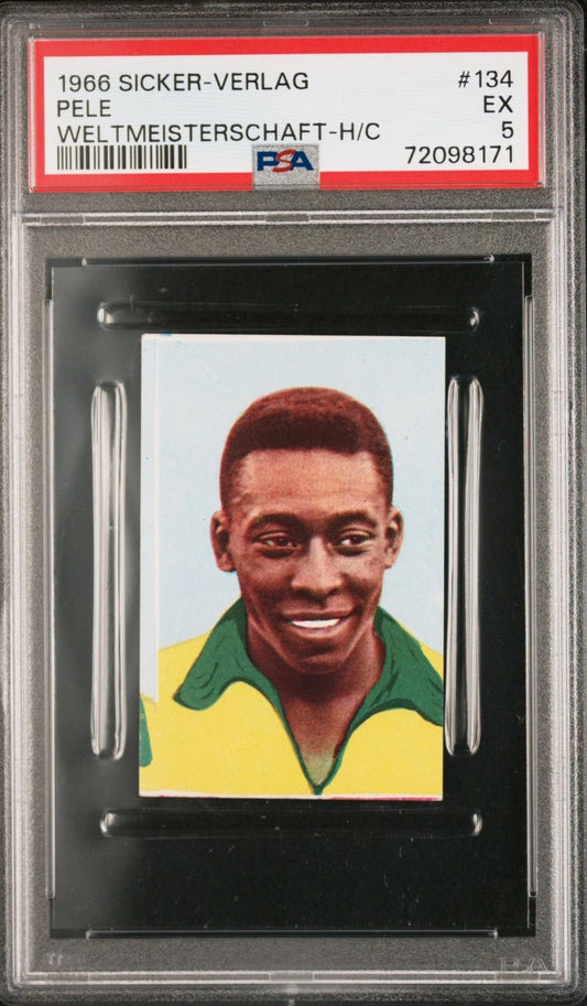 1966 Sicker-Verlag Pelé RC World Cup #134 Brésil PSA 5
