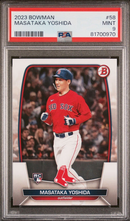 2023 Topps Bowman Masataka Yoshida RC #58 Boston Red Sox PSA 9