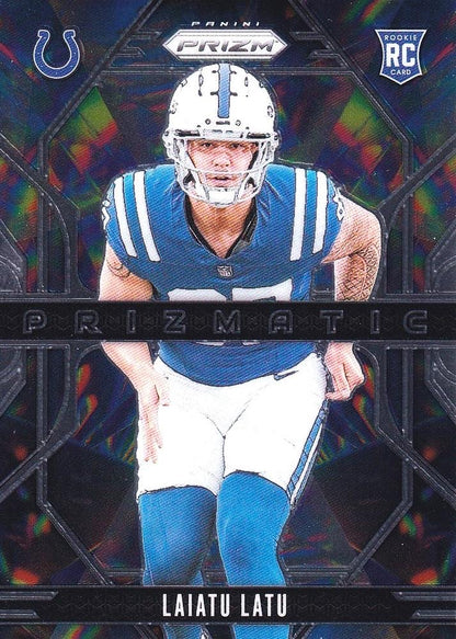 2024 Panini Prizm Prizmatic Laiatu Latu RC #5 Indianapolis Colts
