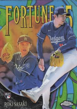 2025 Topps Chrome Fortune 15 Roki Sasaki #F15-13 Los Angeles Dodgers