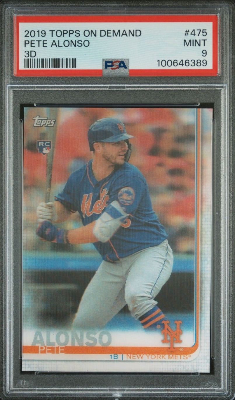 2019 Topps Pete Alonso RC 3D #475 PSA 9 New York Mets