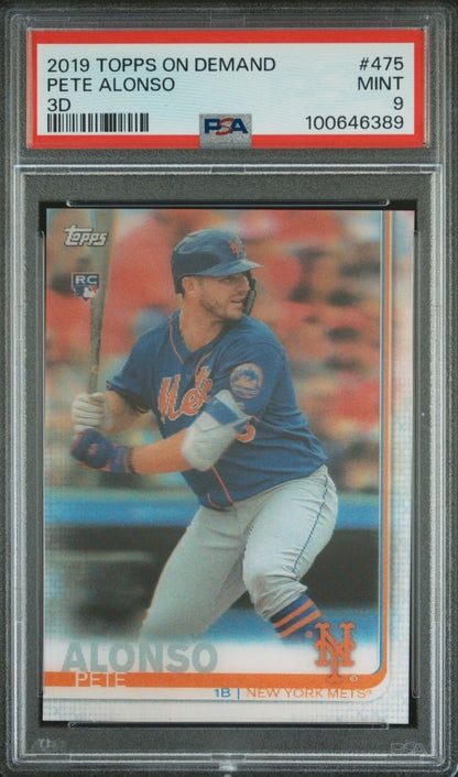 2019 Topps Pete Alonso RC 3D #475 PSA 9 New York Mets