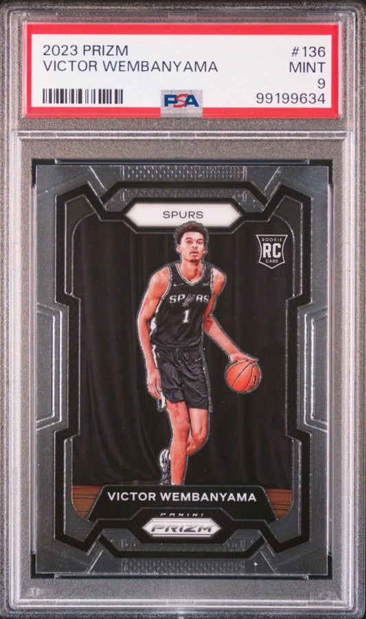 2023 Panini Prizm RC Victor Wembanyama San Antonio Spurs #136 PSA 9