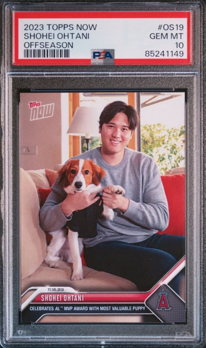 2023 Topps Now Shohei Ohtani Offseason #OS19 PSA 10