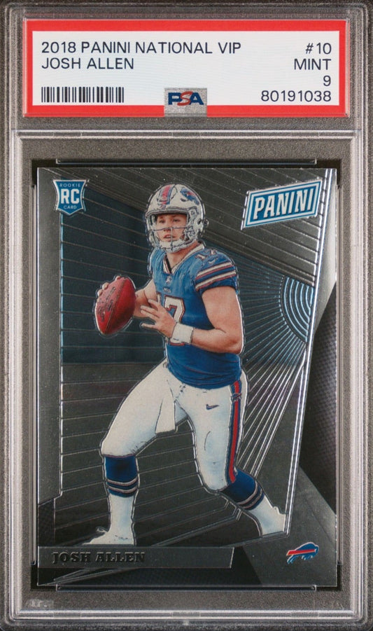 2018 Panini National VIP RC Josh Allen #10 Buffalo Bills PSA 9