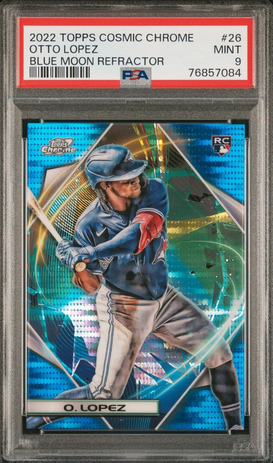 2022 Topps Cosmic Otto Lopez Blue /99 #26 Toronto Blue Jays PSA 9