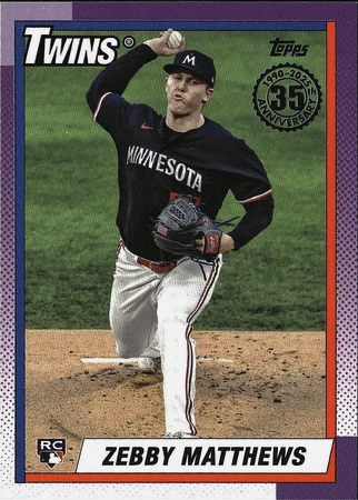 2025 Topps Series 1 Topps 90 Zebby Matthews RC Minnesota Twins #T90-74