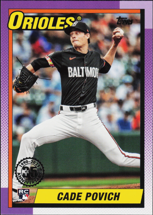 2025 Topps Series 1 Topps 90 Cade Povich RC Baltimore Orioles #T90-69