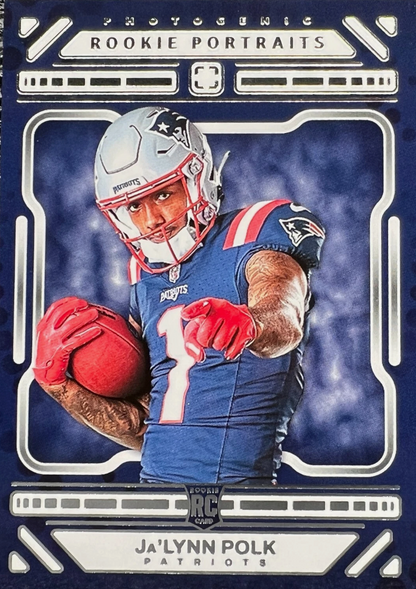 2024 Panini Photogenic Ja'Lynn Polk Rookie Portrait RC #163 New England Patriots