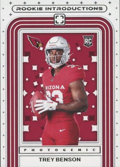 2024 Panini Photogenic Rookie Introductions Trey Benson #19 Arizona Cardinals