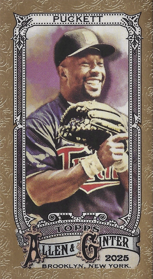 2025 Topps Allen & Ginter Mini Gold Border Kirby Puckett SP #329 Minnesota Twins