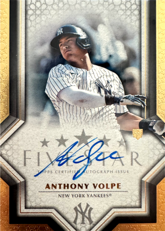 2023 Topps Five Star Autograph Anthony Volpe RC #FS-AV New York Yankees