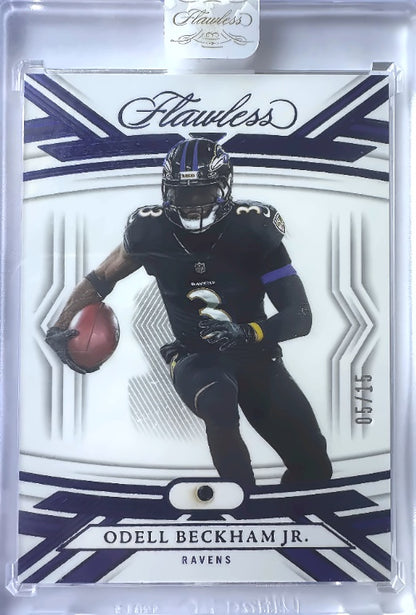 2023 Panini Flawless Sapphire Odell Beckham Jr. /15 #4 Baltimore Ravens