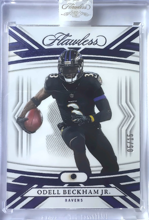 2023 Panini Flawless Sapphire Odell Beckham Jr. /15 #4 Baltimore Ravens