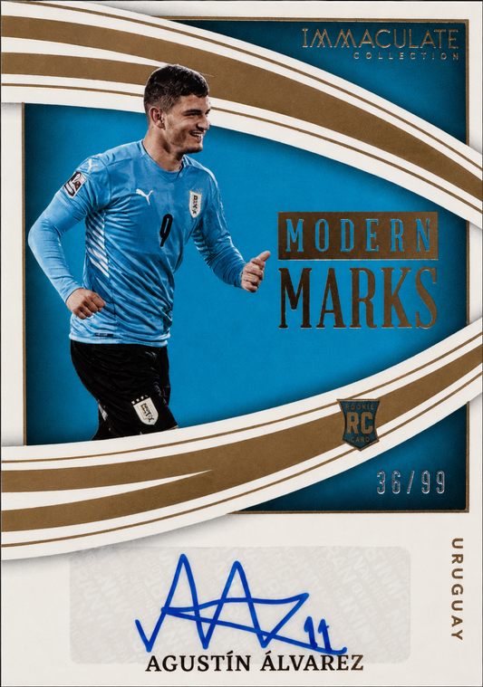 2022 Panini Immaculate Autograph RC /99 Agustín Álvarez #MM-AAZ Uruguay