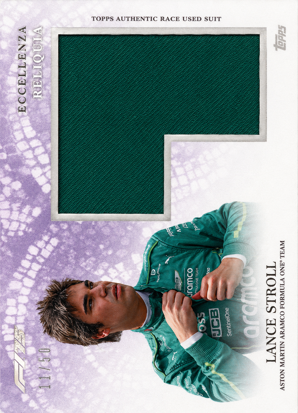 2025 Topps Eccellenza Formula 1 Relic /50 Lance Stroll Aston Martin F1