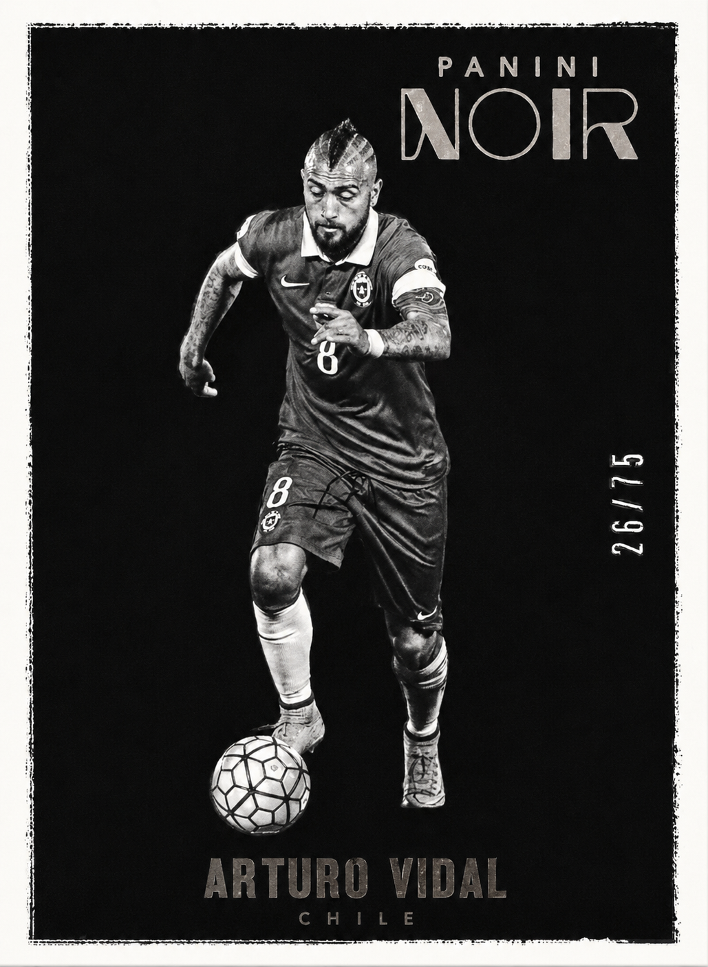 2016 Panini Noir Arturo Vidal /75 #50 Chile