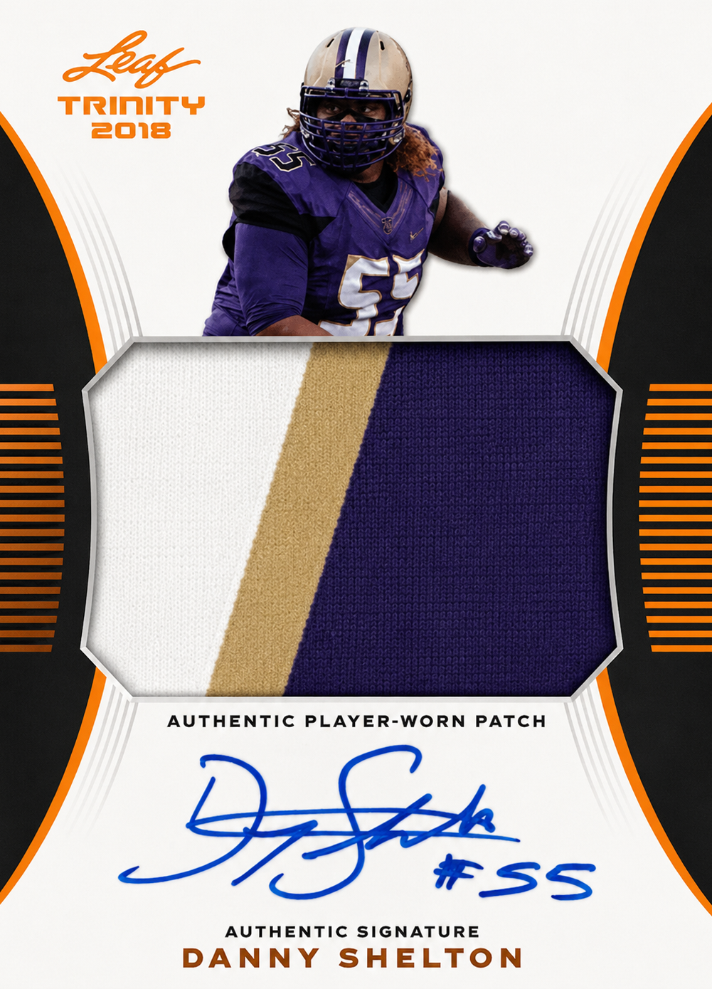 2015 Leaf Trinity Patch Autograph On-Card Danny Shelton #PA-DS1 Washington Huskies