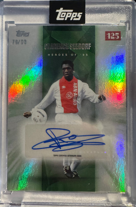 2024 Topps Ajax 125 Ans Green Heroes Autograph /99 Clarence Seedorf Ajax