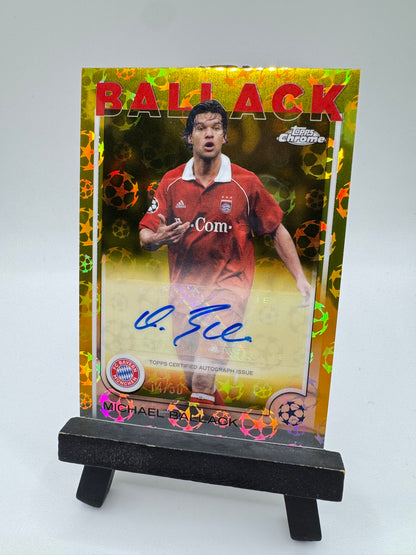 2024 Topps Chrome UCC Gold Starball /50 Autograph Michael Ballack #CA-MB Bayern Munich