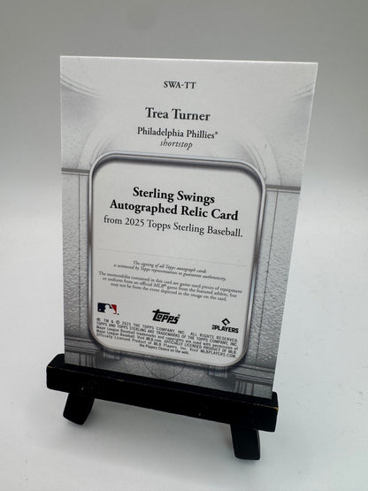 2025 Topps Sterling Patch Autograph /5 Trea Turner #SWA-TT Philadelphia Phillies