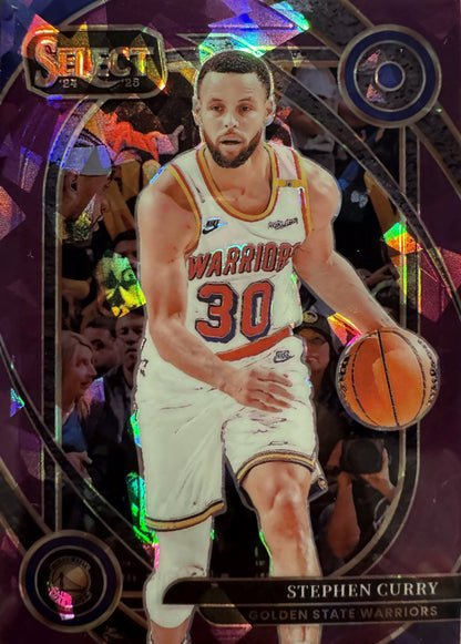 2024 Panini Select NBA Purple Cracked Ice /99 Stephen Curry #209 Golden State Warriors