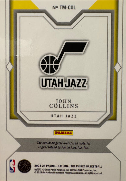 2023 Panini National Treasures Patch /99 John Collins #TM-COL Utah Jazz