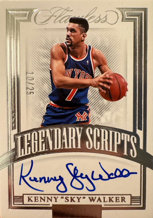 2021 Panini Flawless Autograph /25 Kenny Sky Walker #LSC-KSW New York Knicks