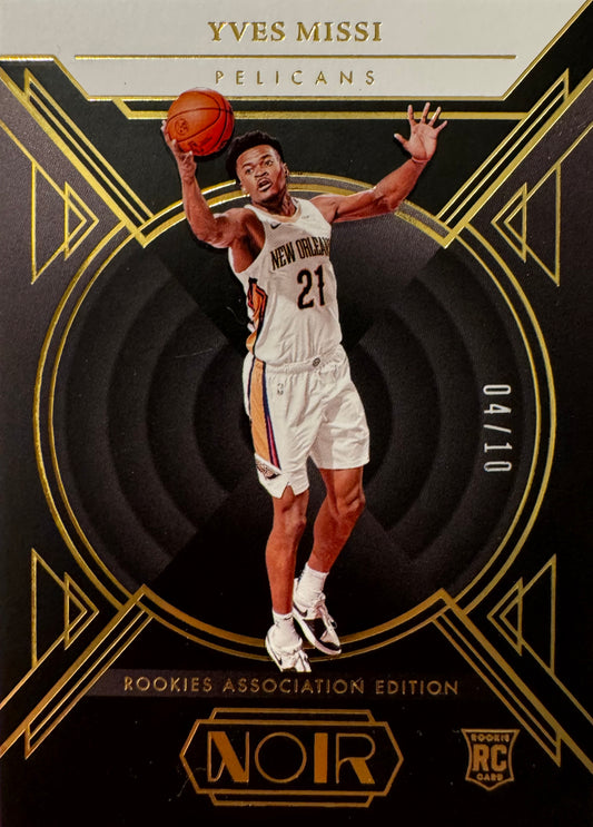 2024 Panini Noir Yves Missi RC /10 #145 New Orleans Pelicans