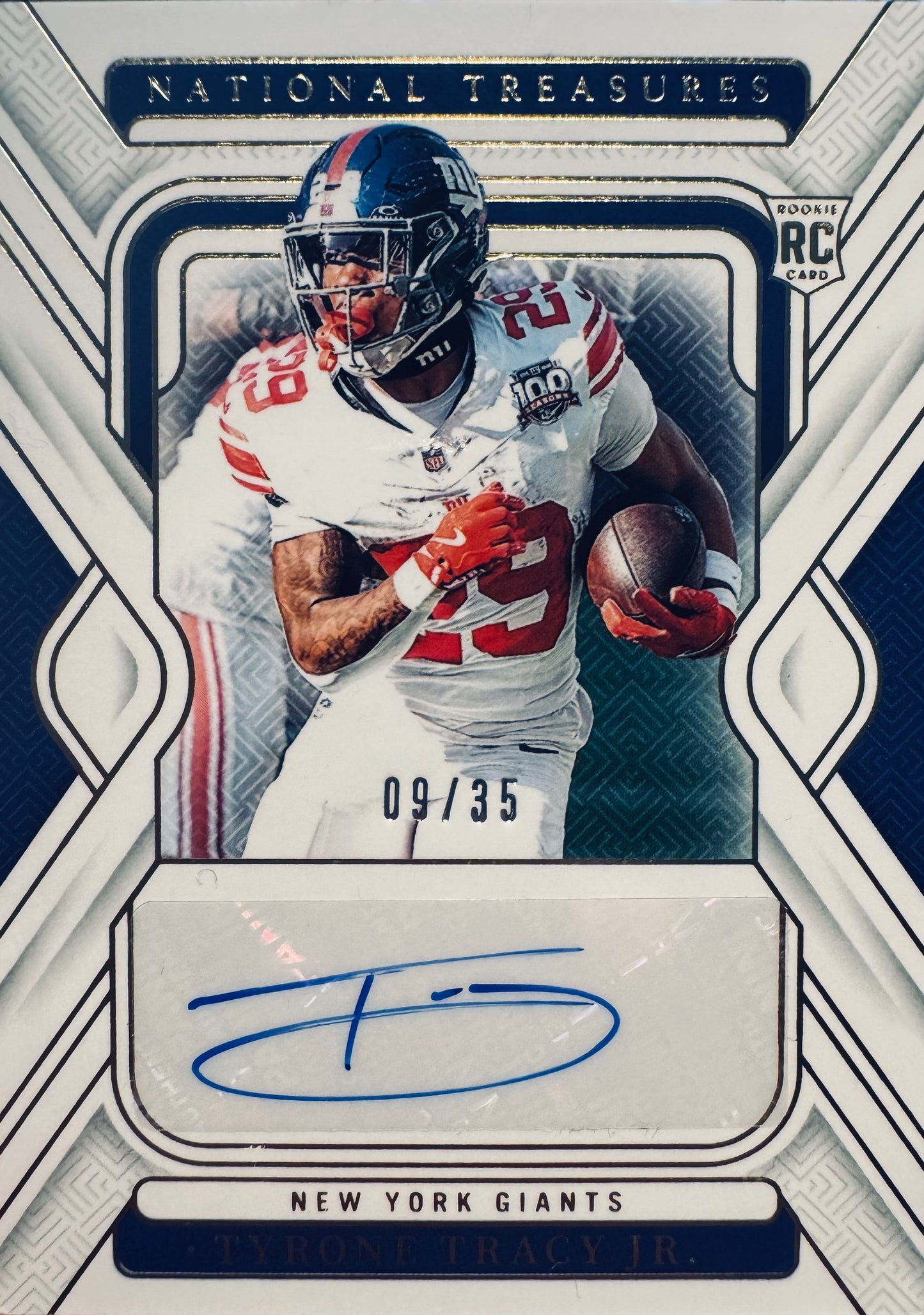 2024 Panini National Treasures Autograph /35 Tyrone Tracy Jr. RC #119 New York Giants