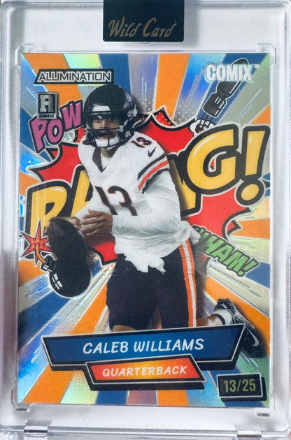 2024 Wild Card Alumination Number Match /25 Caleb Williams RC #AC-CW Chicago Bears