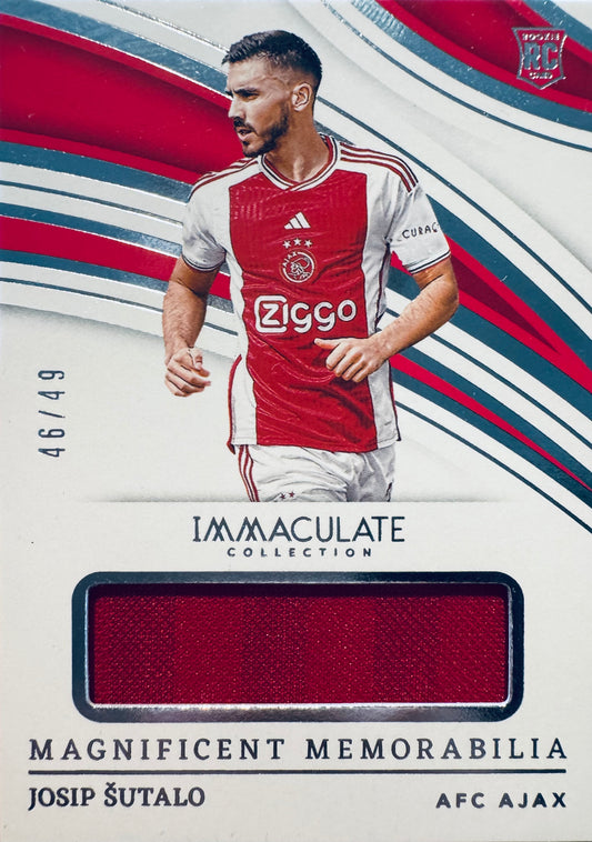 2023 Panini Immaculate Patch Silver /49 Josip Sutalo RC #MG-JS Ajax