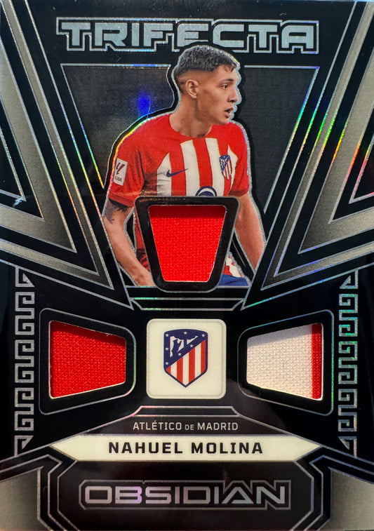 2023 Panini Obsidian Trifecta Patch Nahuel Molina /199 #TM-NM Atletico Madrid