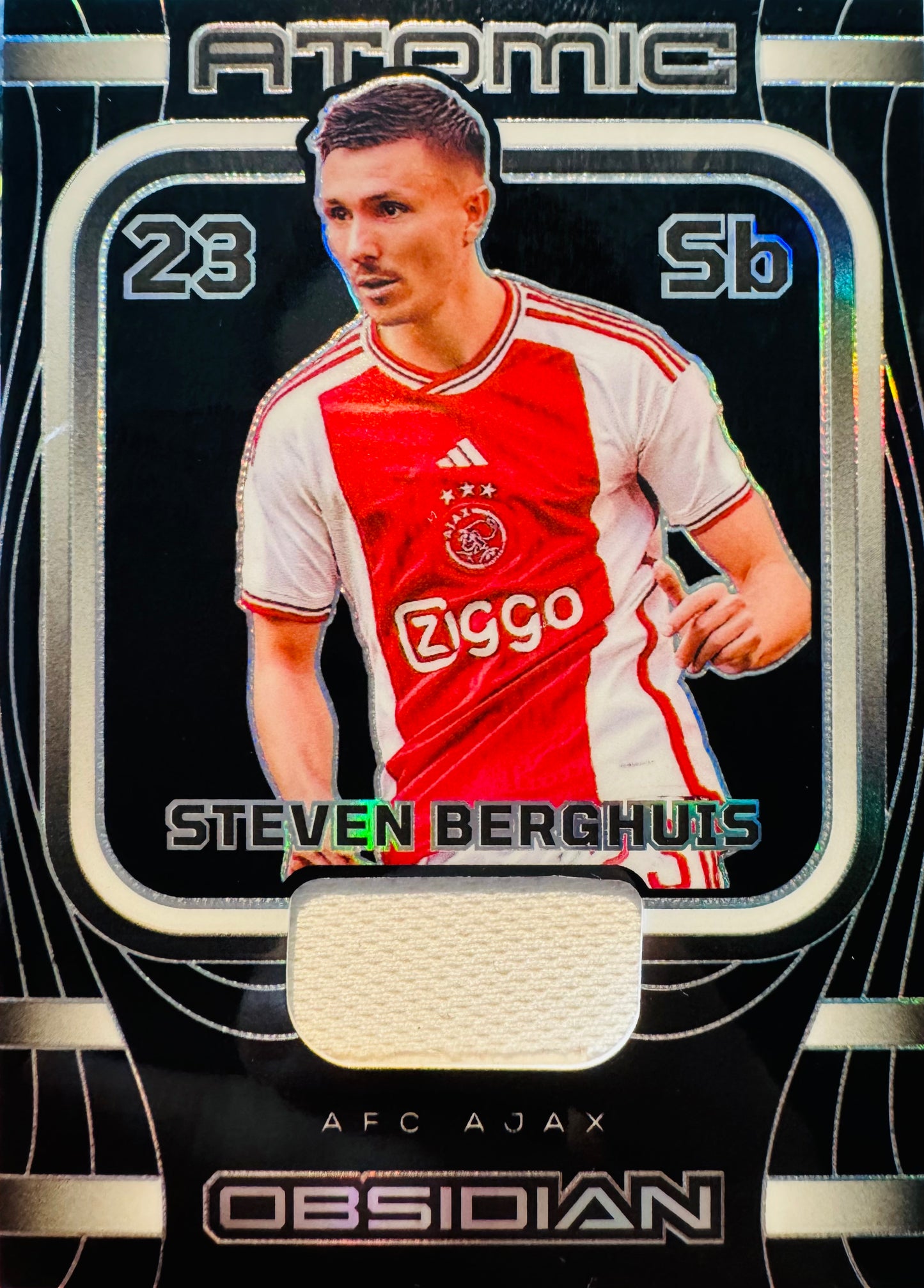 2023 Panini Obsidian Atomic Patch Steven Berghuis /199 #AM-SB Ajax