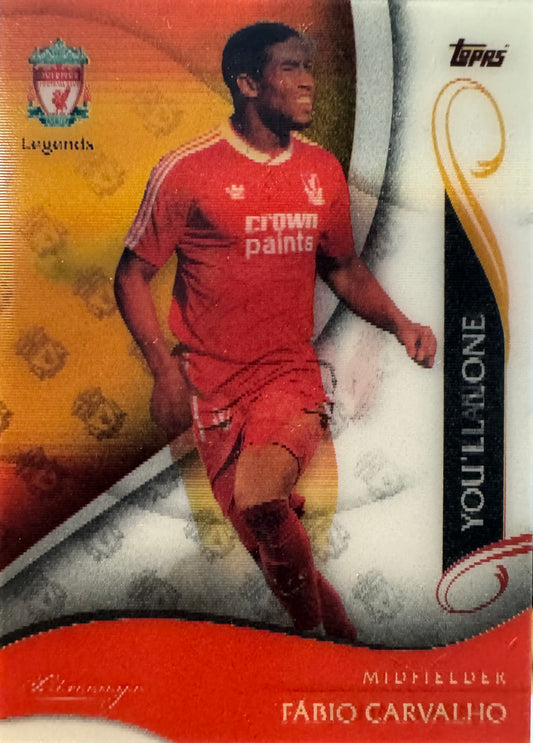 2022 Topps Lineage Lenticular YNWA John Barnes / Fabio Carvalho #LL-02 Liverpool
