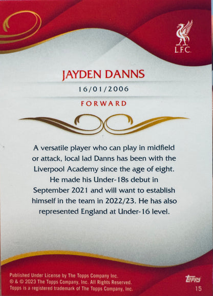 2022 Topps Lineage 1st Bowman Jayden Danns #15 Liverpool