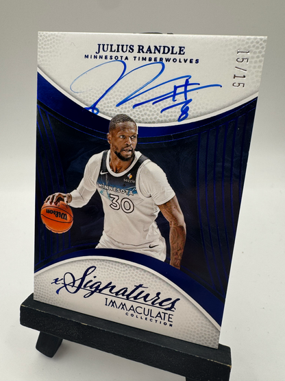 2024 Panini Immaculate Signatures /15 Julius Randle #IMS-JUL Minnesota Timberwolves