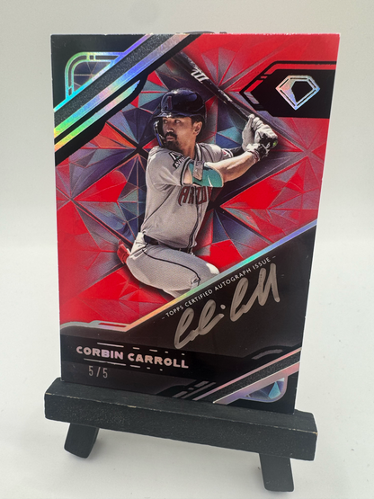 2025 Topps Diamond Icons Corbin Carroll Black PolychromatINK auto /5 #BPA-CC Arizona Diamondbacks