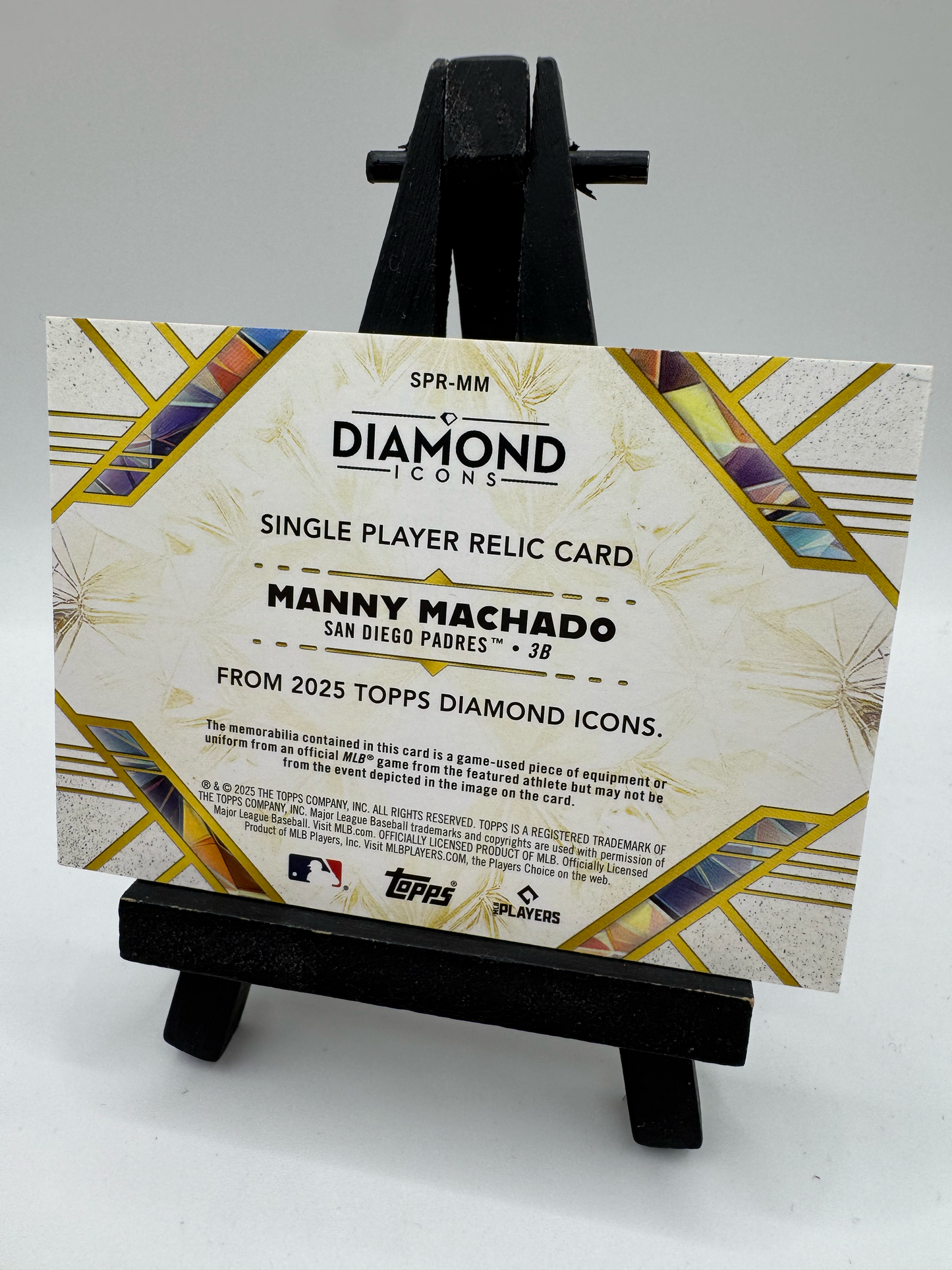 2025 Topps Diamond Icons Manny Machado Game Worn Patch /25 #SPR-MM San Diego Padres