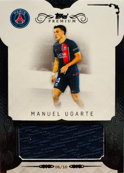 2023 Topps Premium Manuel Ugarte White Patch Black /10 #PR-MU PSG