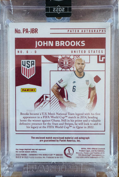 2022 Panini Eminence World Cup Patch Auto John Brooks /10 #PA-JBR USA
