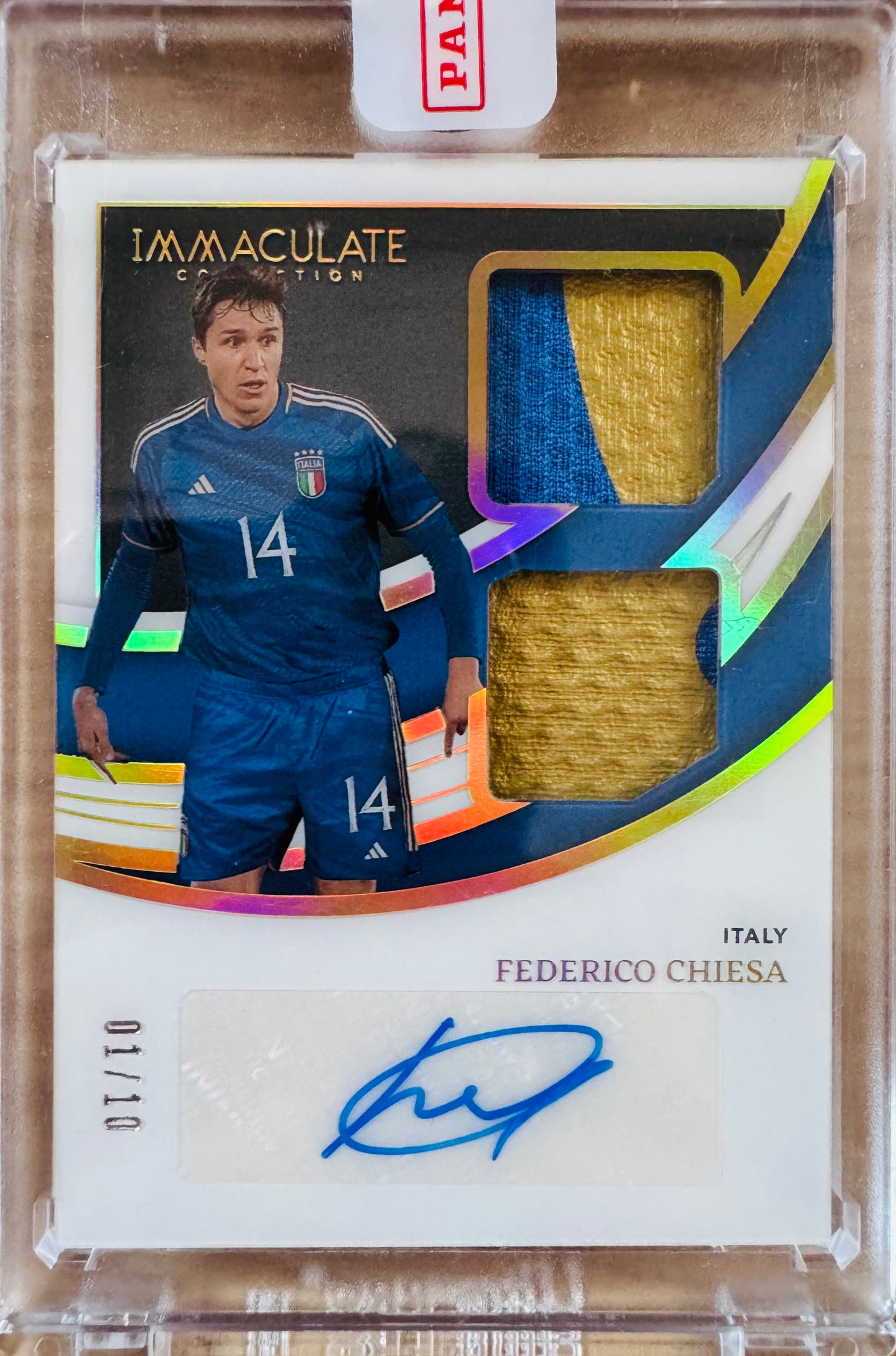2022 Panini Immaculate Dual Swatch Patch Auto 01 /10 #DA-FC Italy