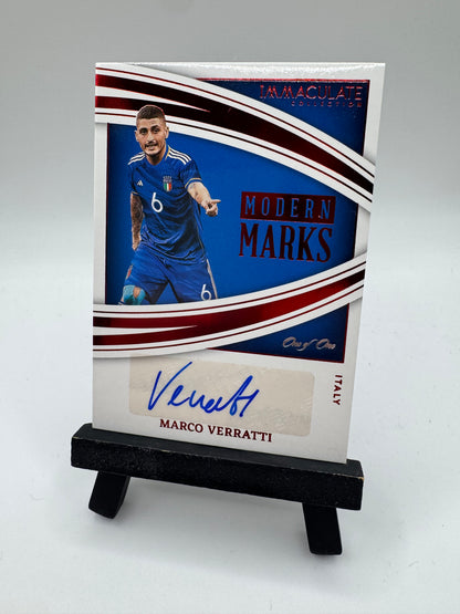 2022 Panini Immaculate Modern Marks Marco Verratti Auto 1/1 #MM-MV Italy