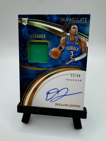 2024 Panini Immaculate Sneaker RPA /49 Dillon Jones #SSS-DJO Oklahoma City Thunder