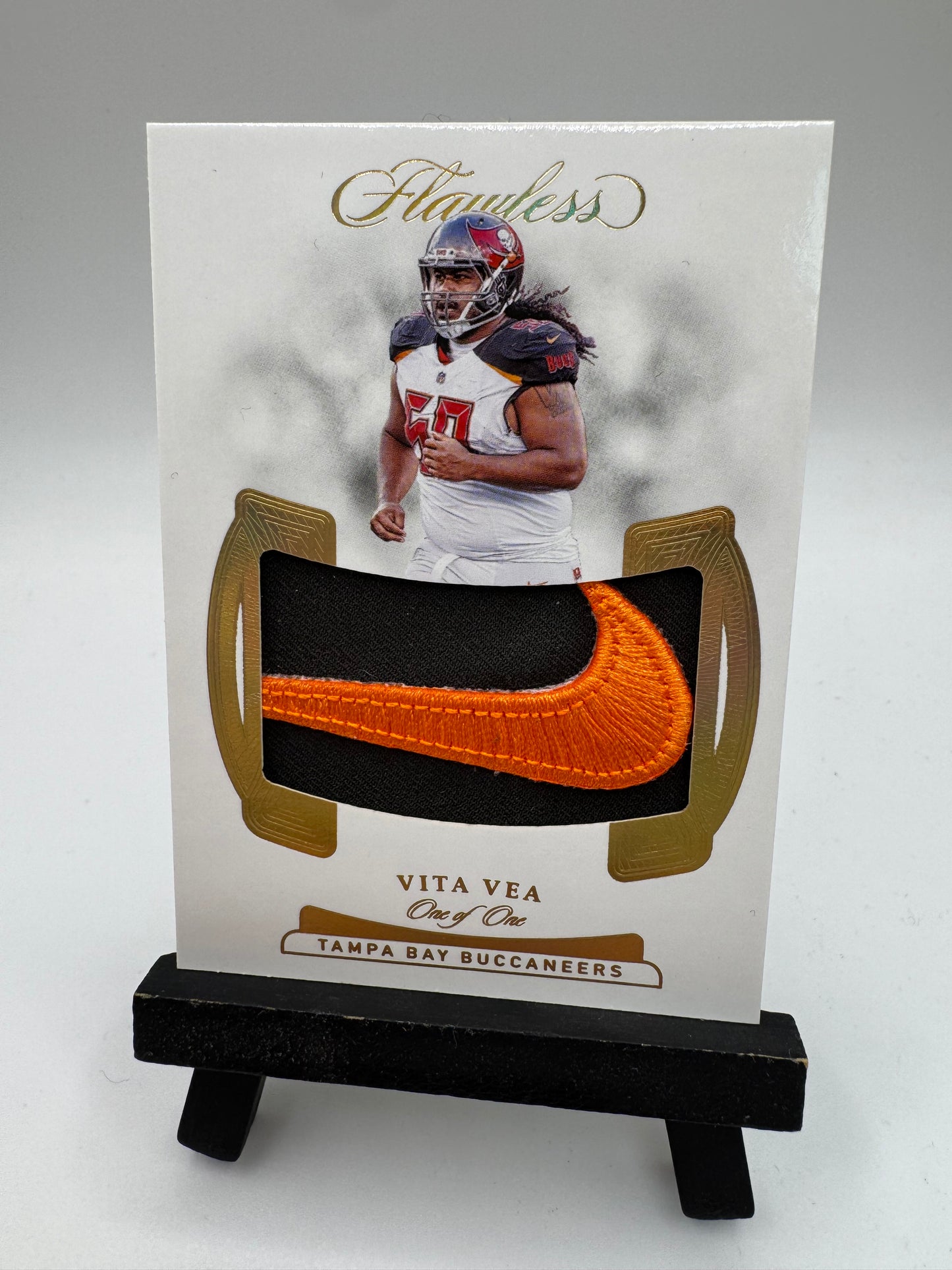 2018 Panini Flawless Symbols Swoosh Patch 1/1 Vita Vea RC #FS-VV Tampa Bay Buccaneers